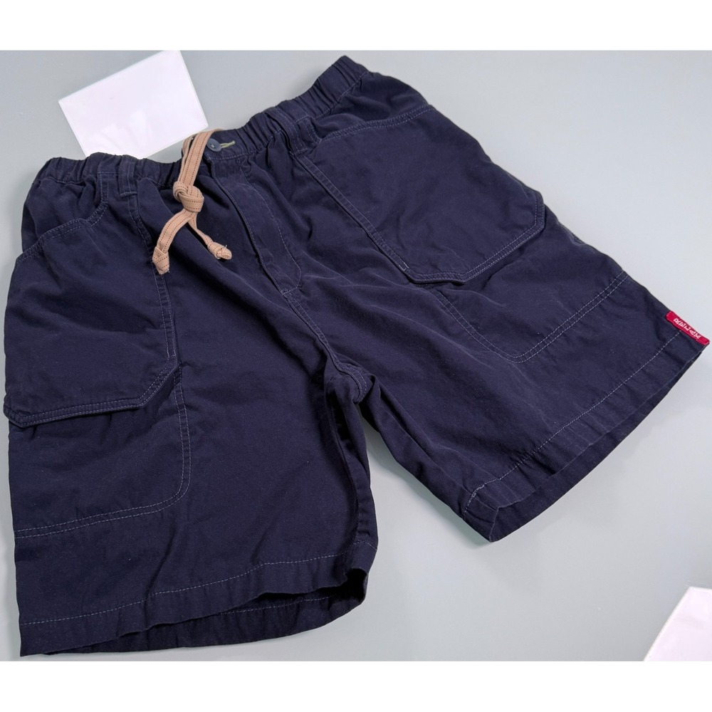 Tommy Bahama Relax Mens M Blue Cotton Cargo Shorts Elastic Waist Drawstring Pock